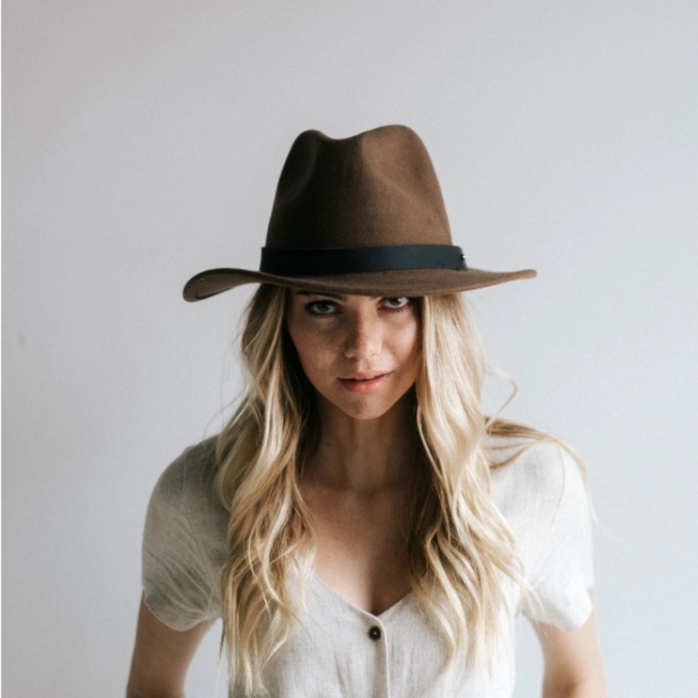 Brand New Gigipip- Leo Brown Fedora S/M, SOLD OUT- NWOT
